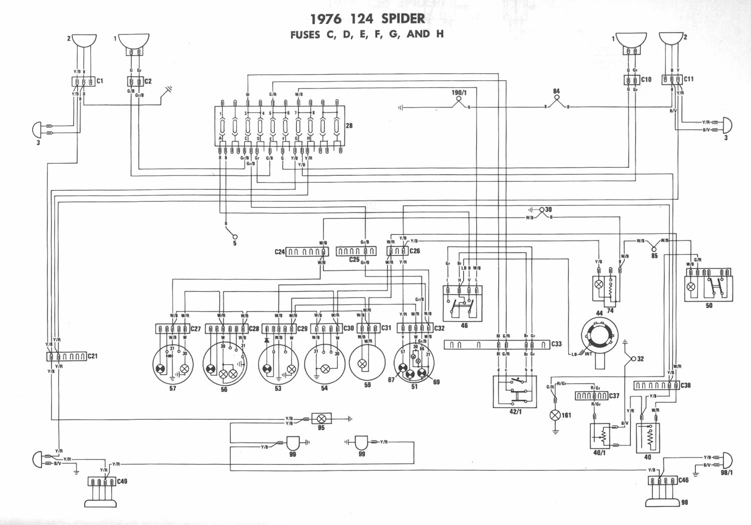 1976 Fiat Spider Wiring Diagrams