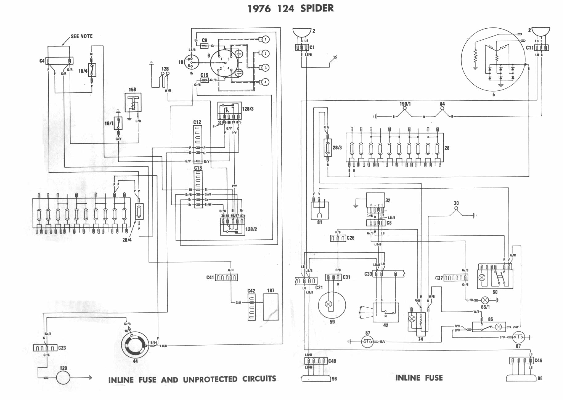 Wiring Diagram Fiat 124 Spider